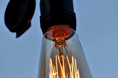 Electricity wire lamp photo