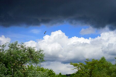 Dark clouds forward storm