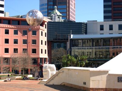 Above civic plaza