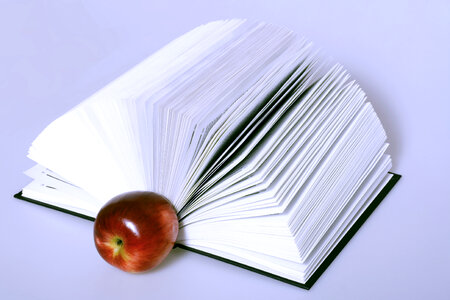 book and apple photo