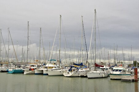 sailing ships in Port des Minimes, La Rochelle, France photo
