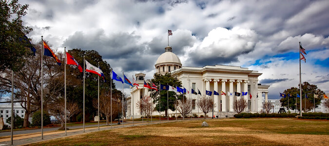 State Capital under the Clouds in Montgomery, Alabama photo