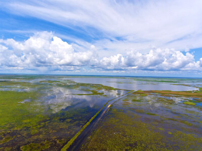 McFadden NWR landscape with clouds in sky photo