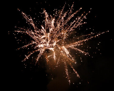 Orange explosion fireworks