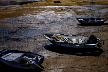 Beach boat ground photo