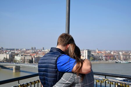 Boyfriend hugging love