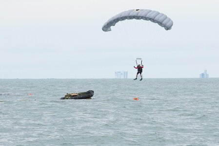 An Air Force Reserve pararescueman