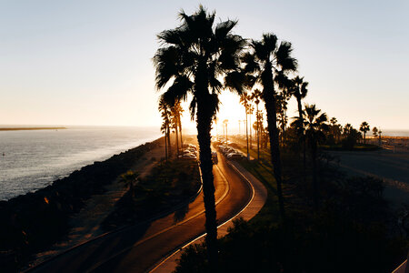 Highway road landscape around San Diego, California photo
