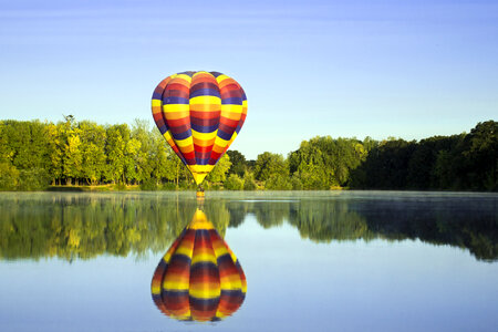 Hot Air Ballon on Lake Free Photo photo