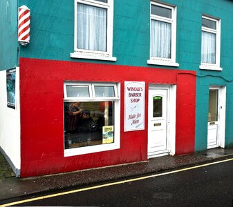 Building red turquoise photo