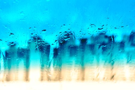 Rain drops water drop blue photo