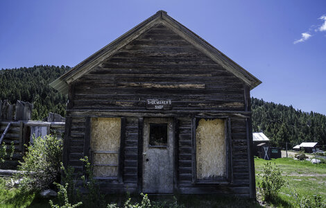 Old Shoemaker Shop in Elkhorn, Montana photo