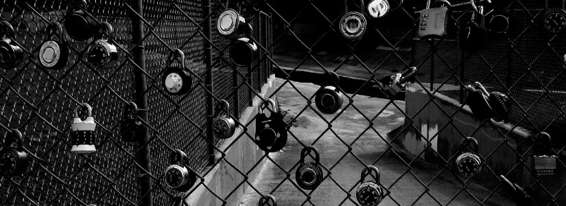 Black And White cage fence photo