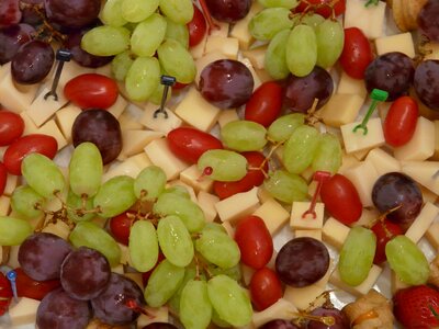 Tomatoes cheese spit