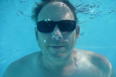 Water man underwater photo
