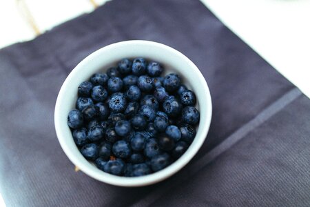 Healthy bowl blue food