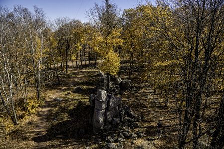 Stone Structure at the top of Rib Mountain during the Autumn photo