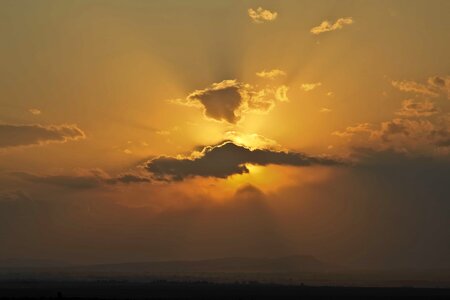 Backlight cloud dawn photo