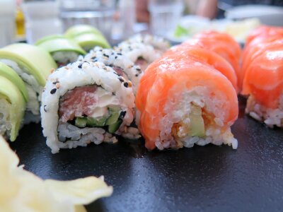 Sushi set, Japanese food photo
