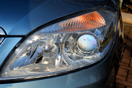 Main beam headlamps car lamp skoda photo