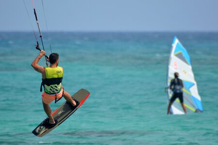 Kite surfing windsurfer man photo