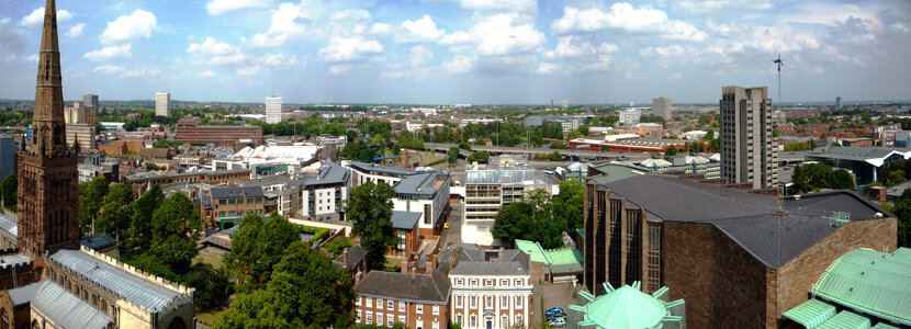Coventry Cathedral Tower North Panoramic View photo