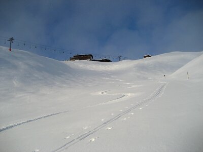 Snow lane mountain alpine photo