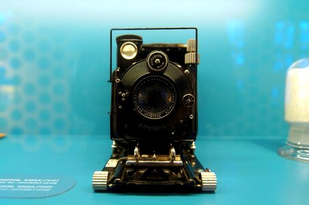 Antique camera lens photo