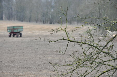 Farm trailer on field No.1 photo