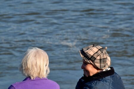 Elderly grandmother togetherness photo