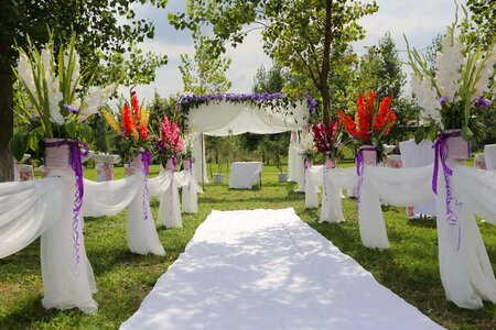 Romantic wedding venue outdoor