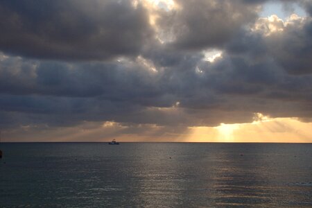 Sunset yacht sky photo