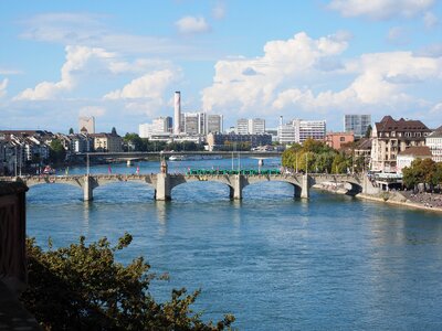 Houses promenade rhine photo