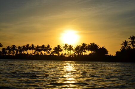 Tropical sunset sea