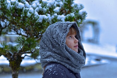 Winter cold scarf photo