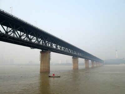 Wuhan yangtze river bridge building the yangtze river photo