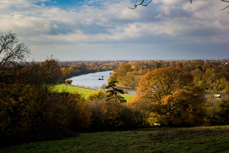 Overlook on the river and clouds photo