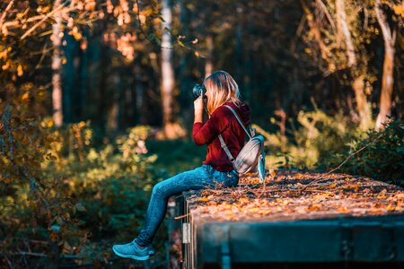 Woman Forest Photographer photo