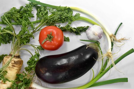 Celery chive eggplant