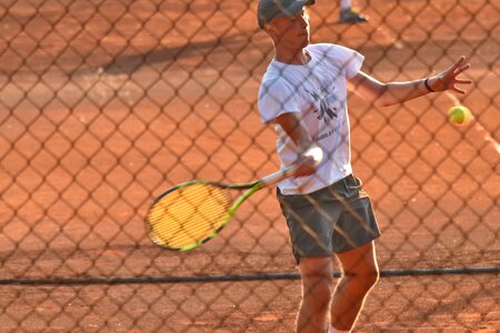 Ball tennis court tennis racket photo