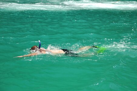 Athlete man ocean