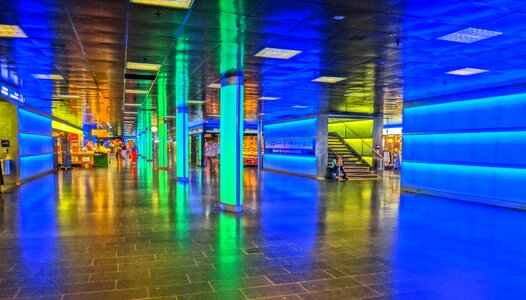 Zurich main station light traces abstract photo