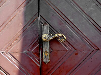 Baroque brass front door photo