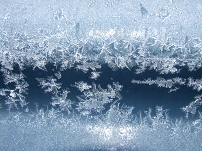 Window frosted icy