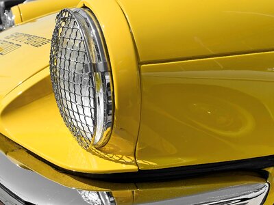 Metallic headlight car