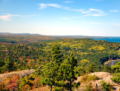 Forest and Lake Superior landscape at Marquette