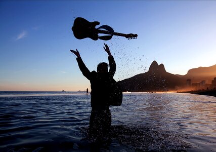 Ocean water tossing photo