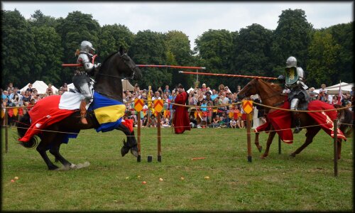 Lances jousting tournament medieval