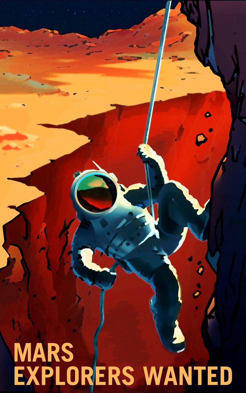 Explorers Wanted NASA Recruitment Poster