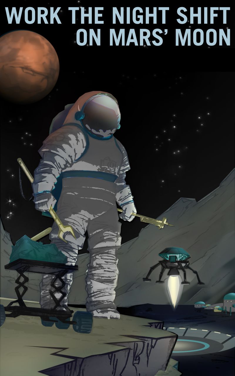Work The Night Shift NASA Recruitment Poster